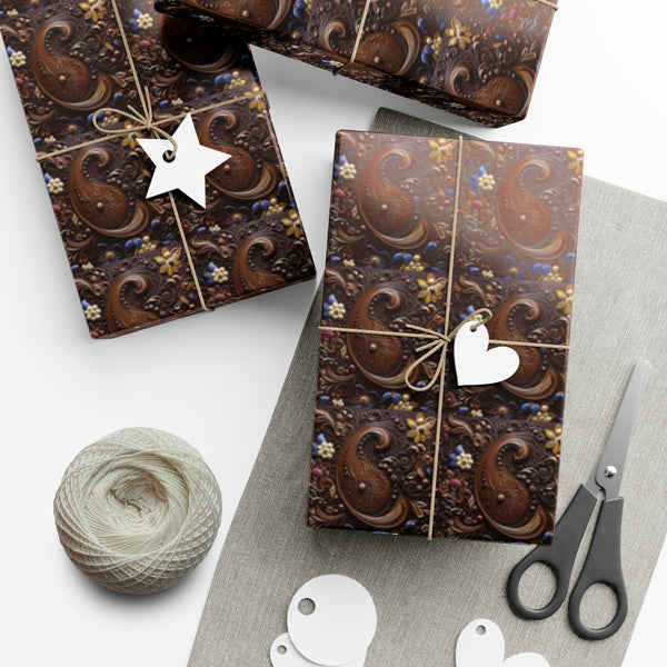 Gift Wrap Papers - Chocolate Paisley
